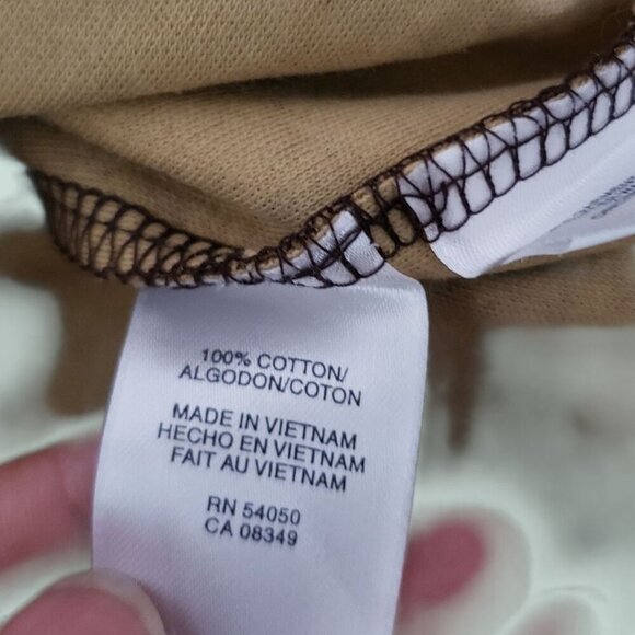 Jones New York Signature  Paisley pullover  Long Sleeve Shirt Brown Xlarge - Picture 4 of 7